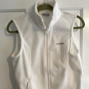 Columbia white fleece vest
